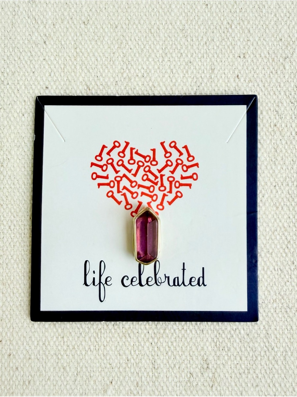 *Mini Geo Bar Gemstone Charm* Keep Collective RETIRED Amethyst~Happiness